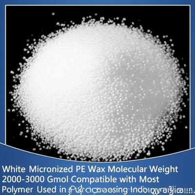 白色微粉化PEワックス 分子量2000-3000 Gmol プラスチック加工業界で使用されるほとんどのポリマーと適合