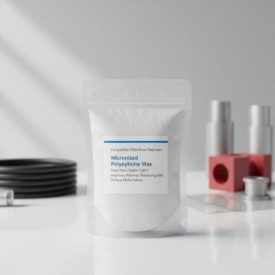 ほとんどのポリマーと互換性 マイクロ化ポリエチレンワックス 発光点 120°C以下 ポリマー加工と表面性能を向上させる